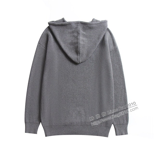 Celine專櫃賽琳2023FW新款貼布刺繡連帽針織毛衣 男女同款 tzy3208